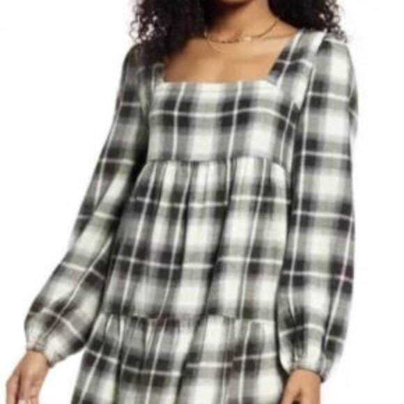 bp Dresses & Skirts - Distressed plaid BP Mini Dress